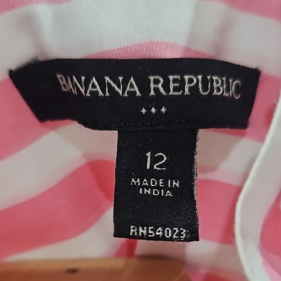 Banana Republic Pink and White Striped Top - Picture 2 of 6